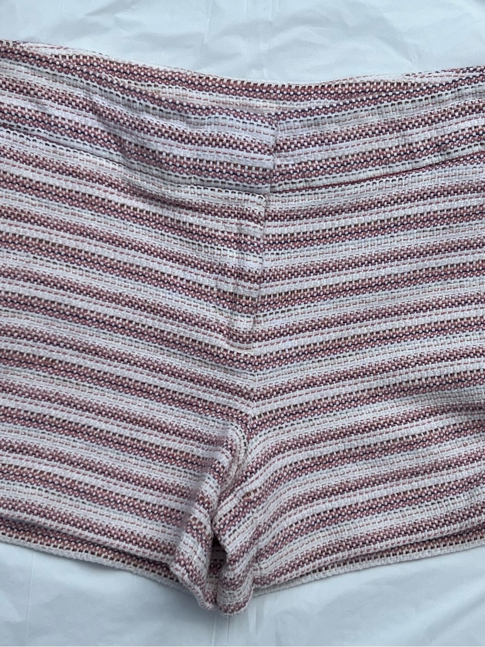 LOFT Riviera Cotton Tweed Bouclé Shorts Size 8 Pink Metallic Preppy Coastal Chic